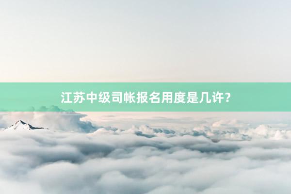 江苏中级司帐报名用度是几许？