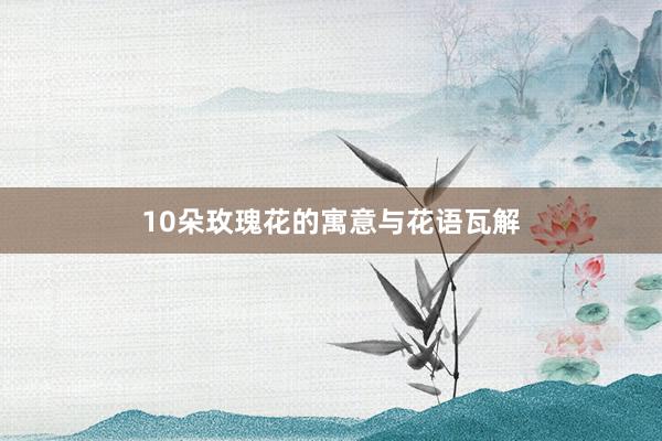 10朵玫瑰花的寓意与花语瓦解